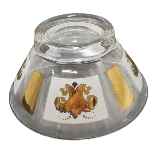 Vintage MCM Anchor Hocking Fleur-de-lis Chips & Dip Bowl Set - Picture 6 of 13